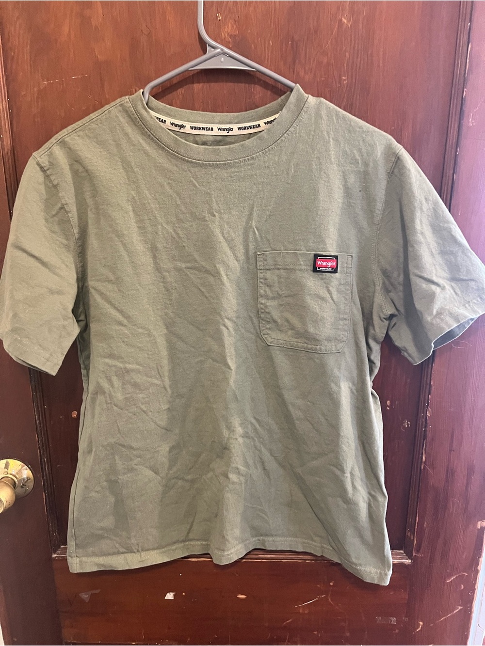 Wrangler Men's Olive Pocket Work T-Shirt Size Small